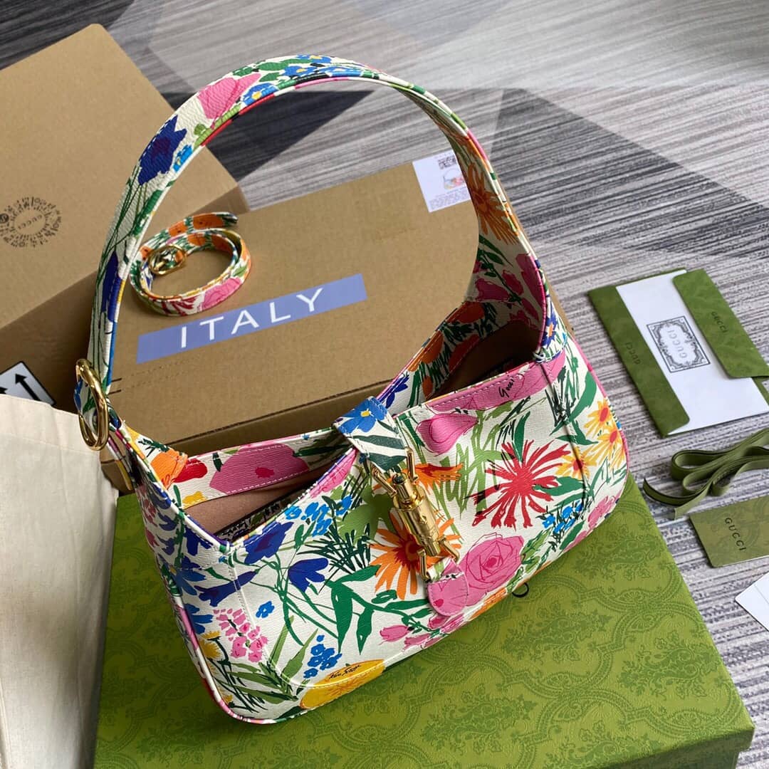 Gvc*1 GG Jackie 1961 Small Hobo Shoulder Bag Replica Colorful 636709