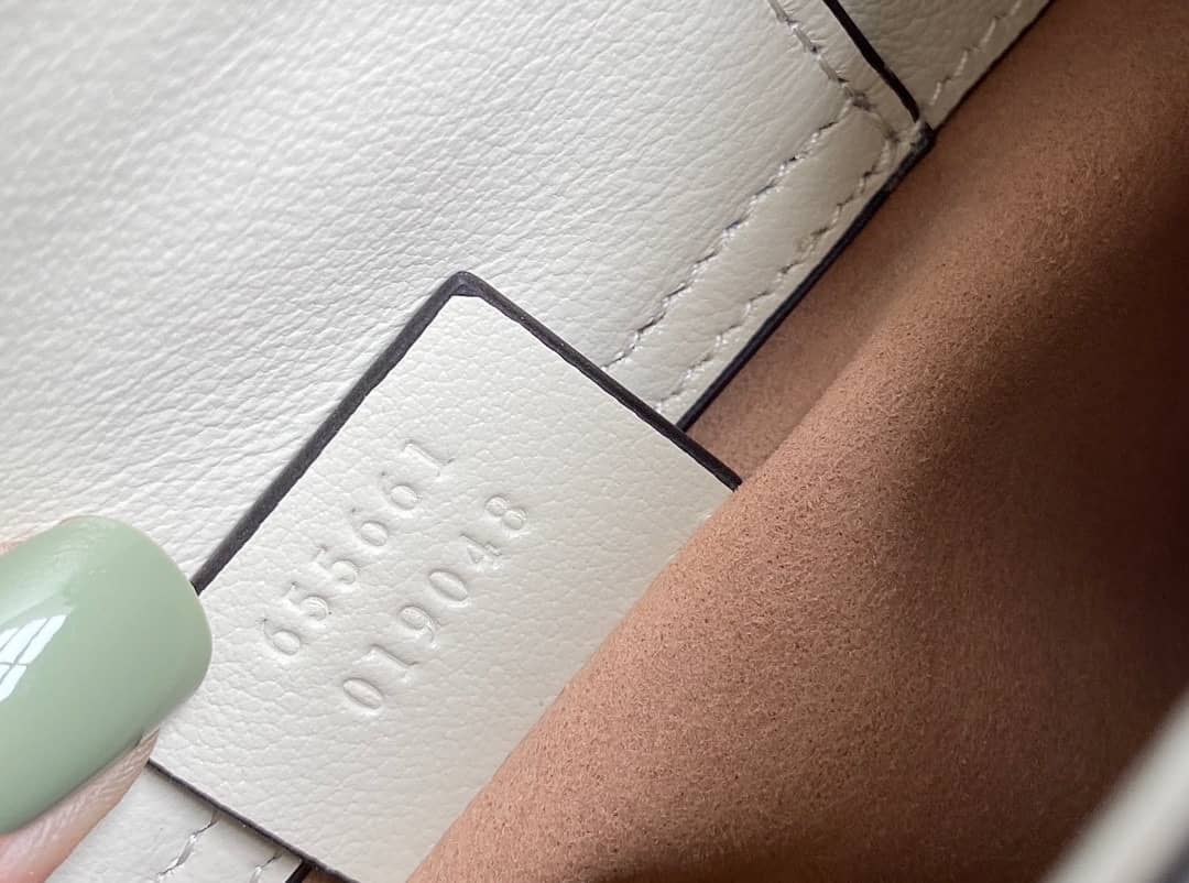 Gvc*1 Diana Mini Bamboo Tote Bag Replica White 655661