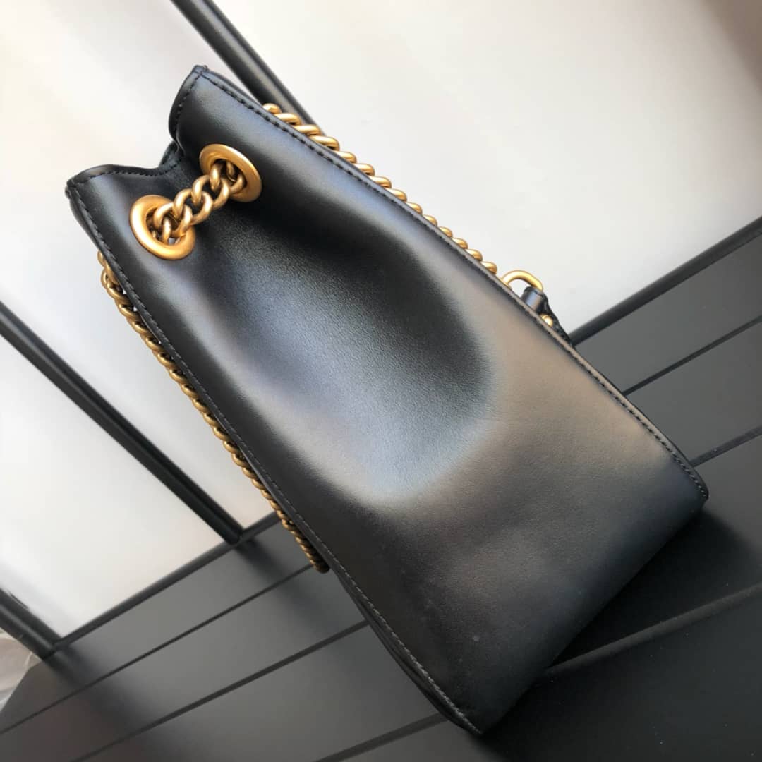 Gvc*1 GG Marmont Chain Shoulder Bag Replica Black 453569