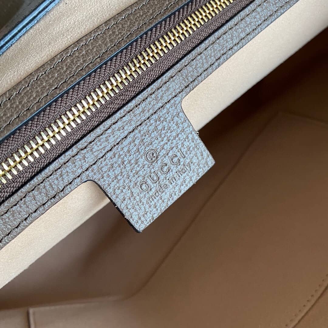 Gvc*1 Ophidia Leather Tote Replica Gray 631685