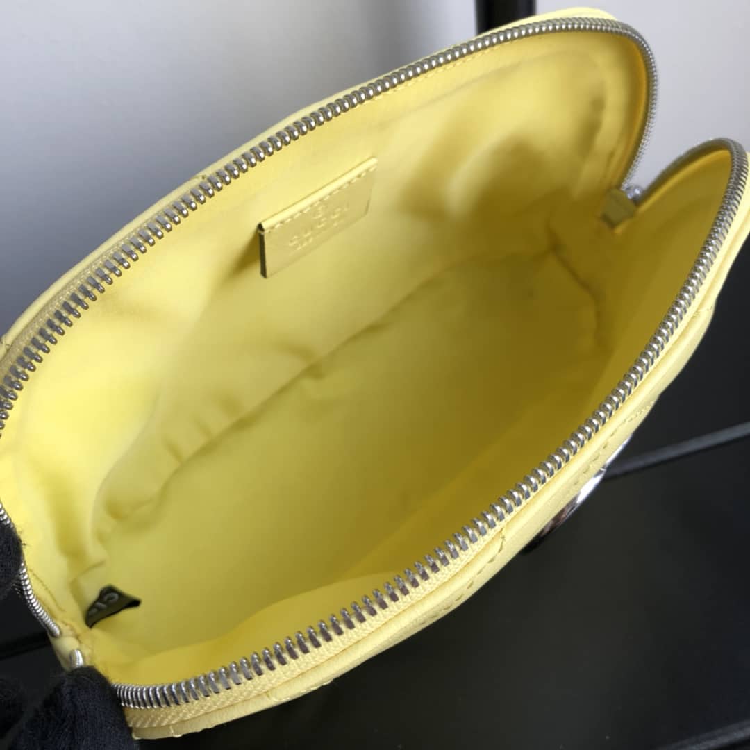 Gvc*1 GG Marmont Quilted Vanity Bag Replica Yellow 625690