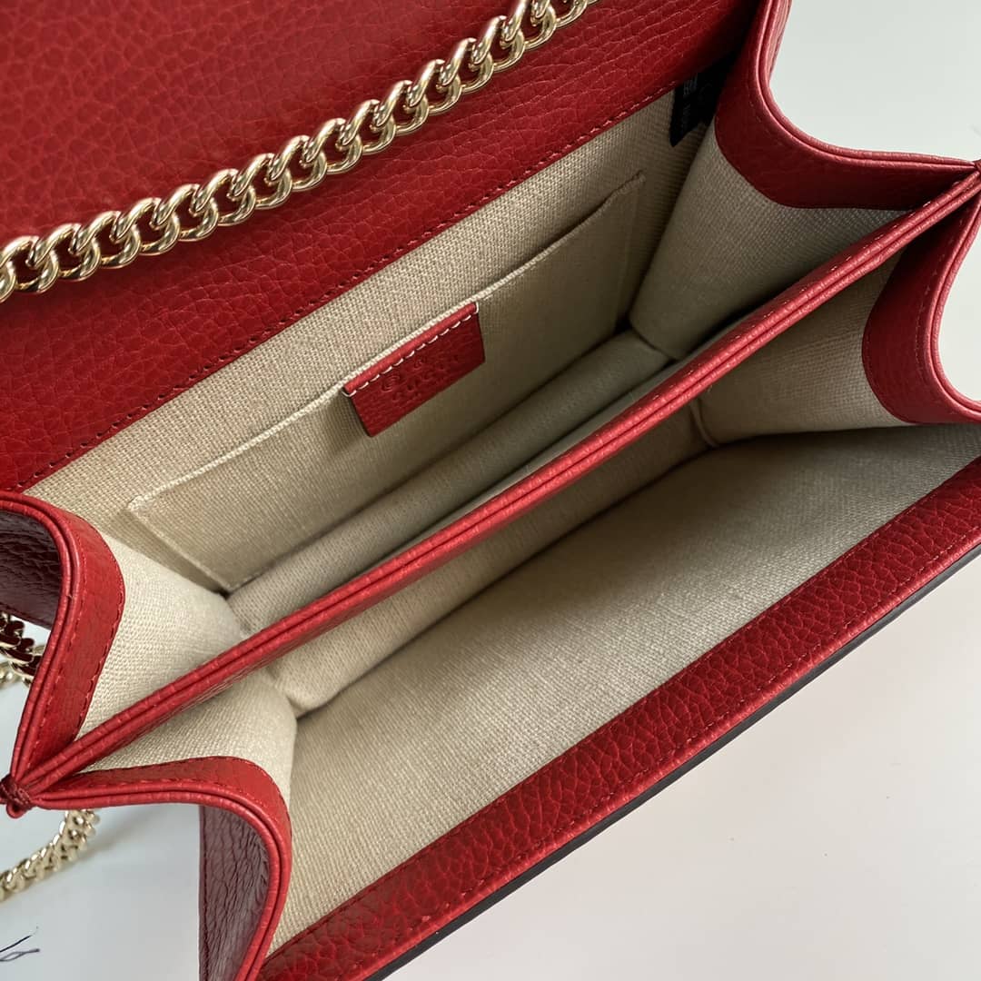 Gvc*1 Interlocking Leather Chain Crossbody Bag Replica 510304