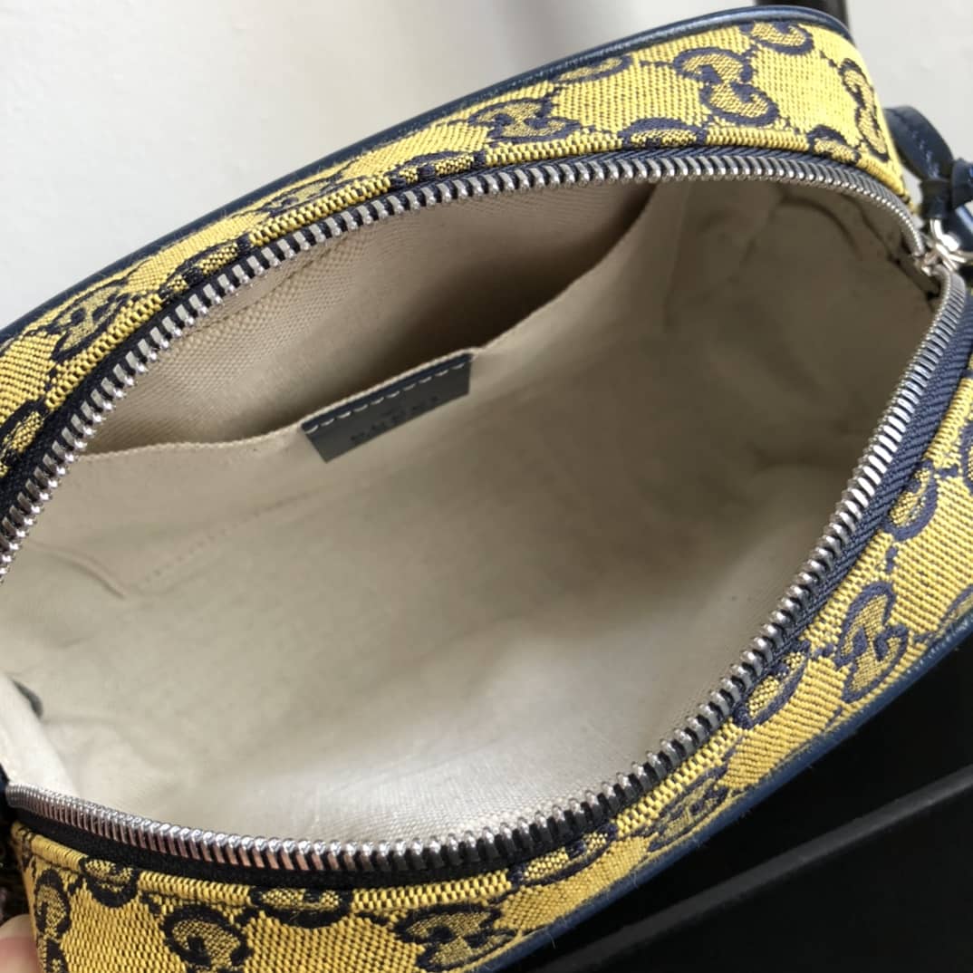 Gvc*1 GG Marmont Small Shoulder Handbag Camera Bag Replica Yellow 447632