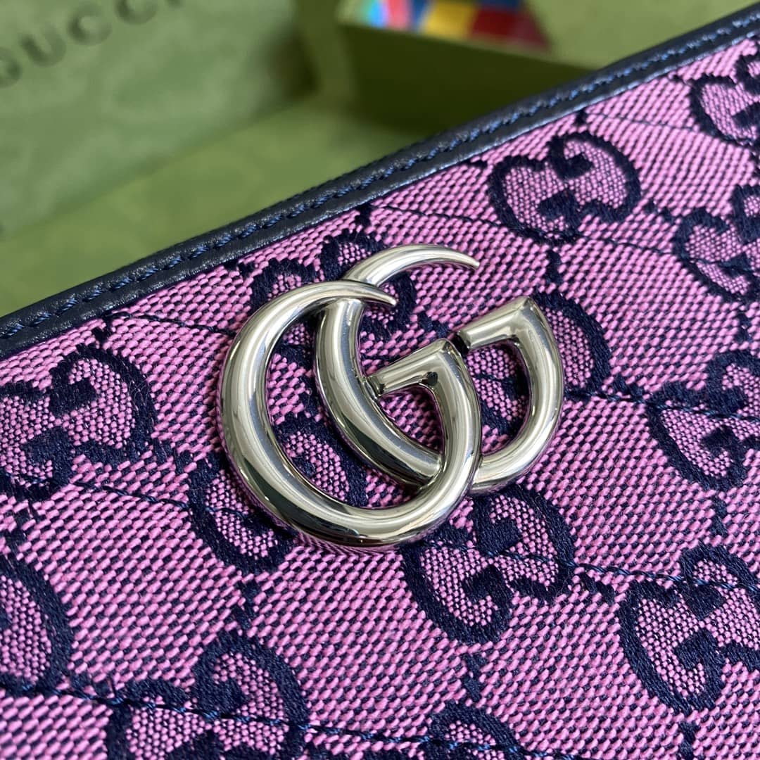 Gvc*1 GG Marmont Large Zip Around Wallet Replica 443123