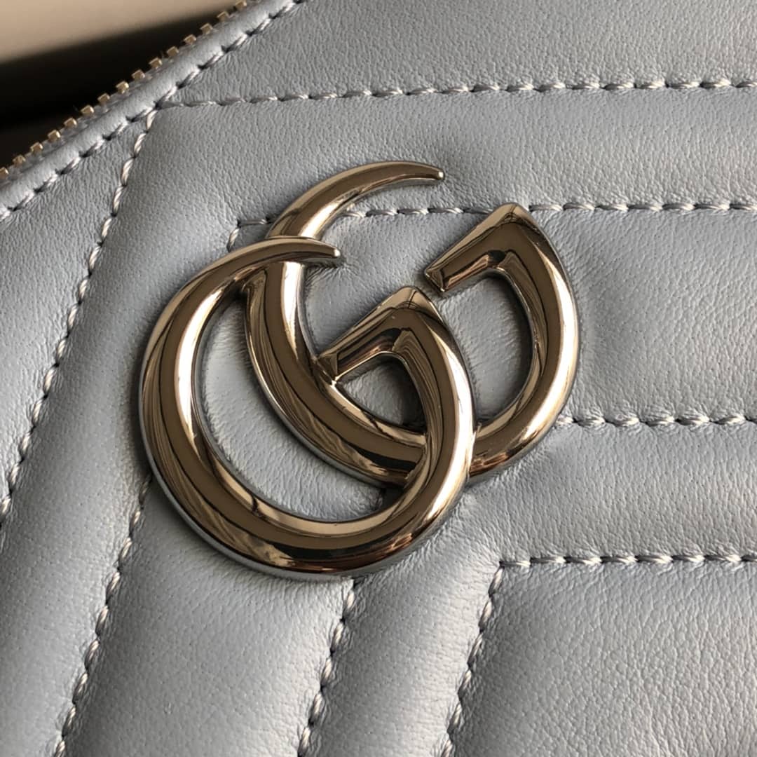 Gvc*1 GG Marmont Quilted Vanity Bag Replica Blue 625690