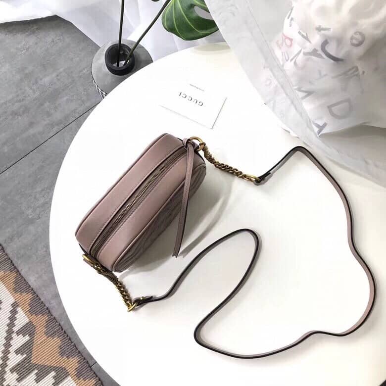 Gvc*1 GG Marmont Matelassé Mini Bag Replica Pink 448065