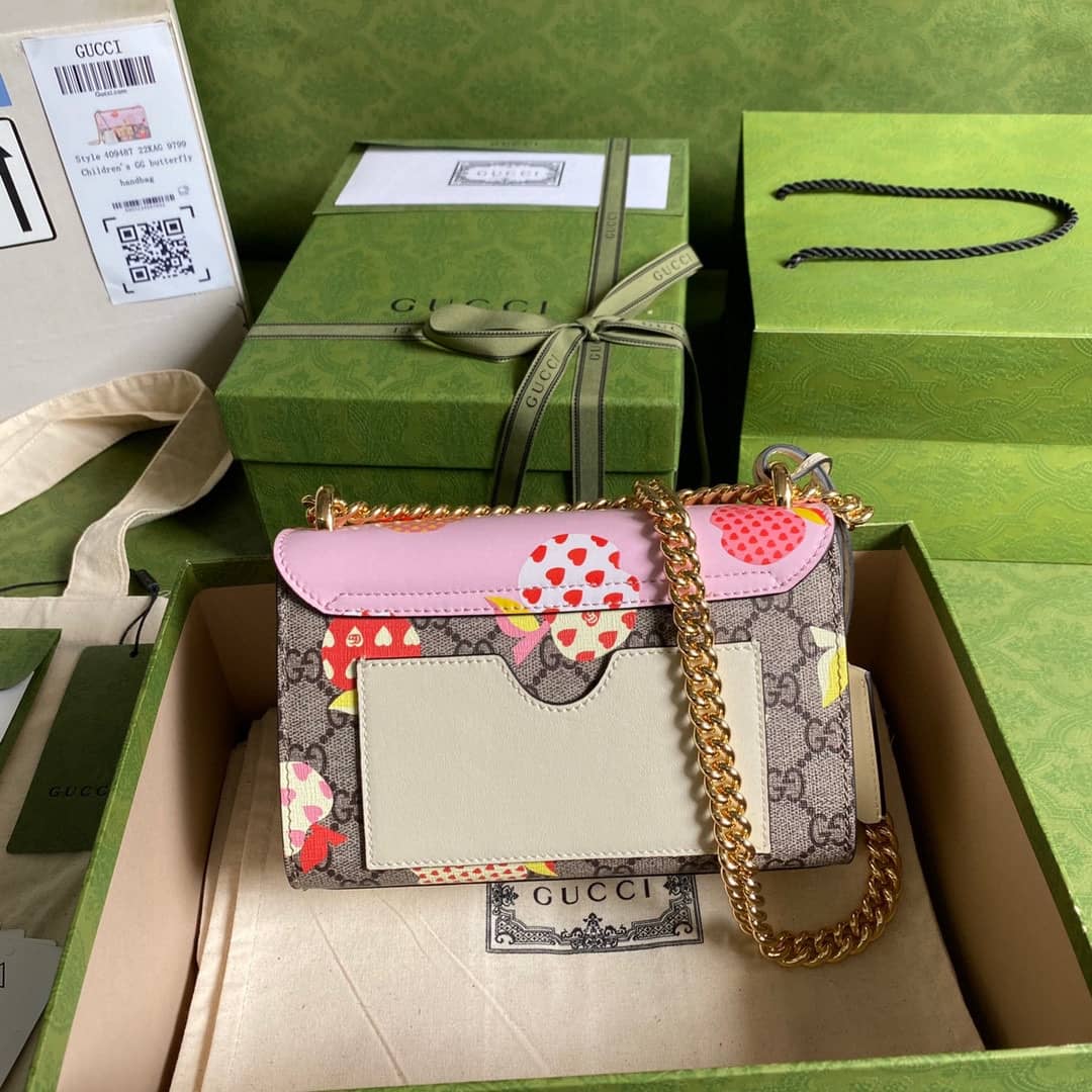 Gvc*1 Padlock Small GG Chain Shoulder Bag Replica Pink 409487