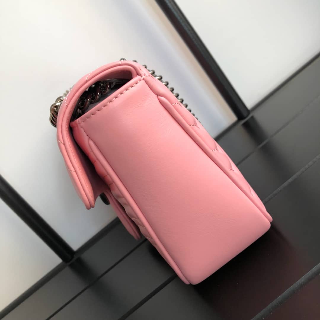 Gvc*1 GG Marmont Matelasse Shoulder Bag Replica Pink 443497