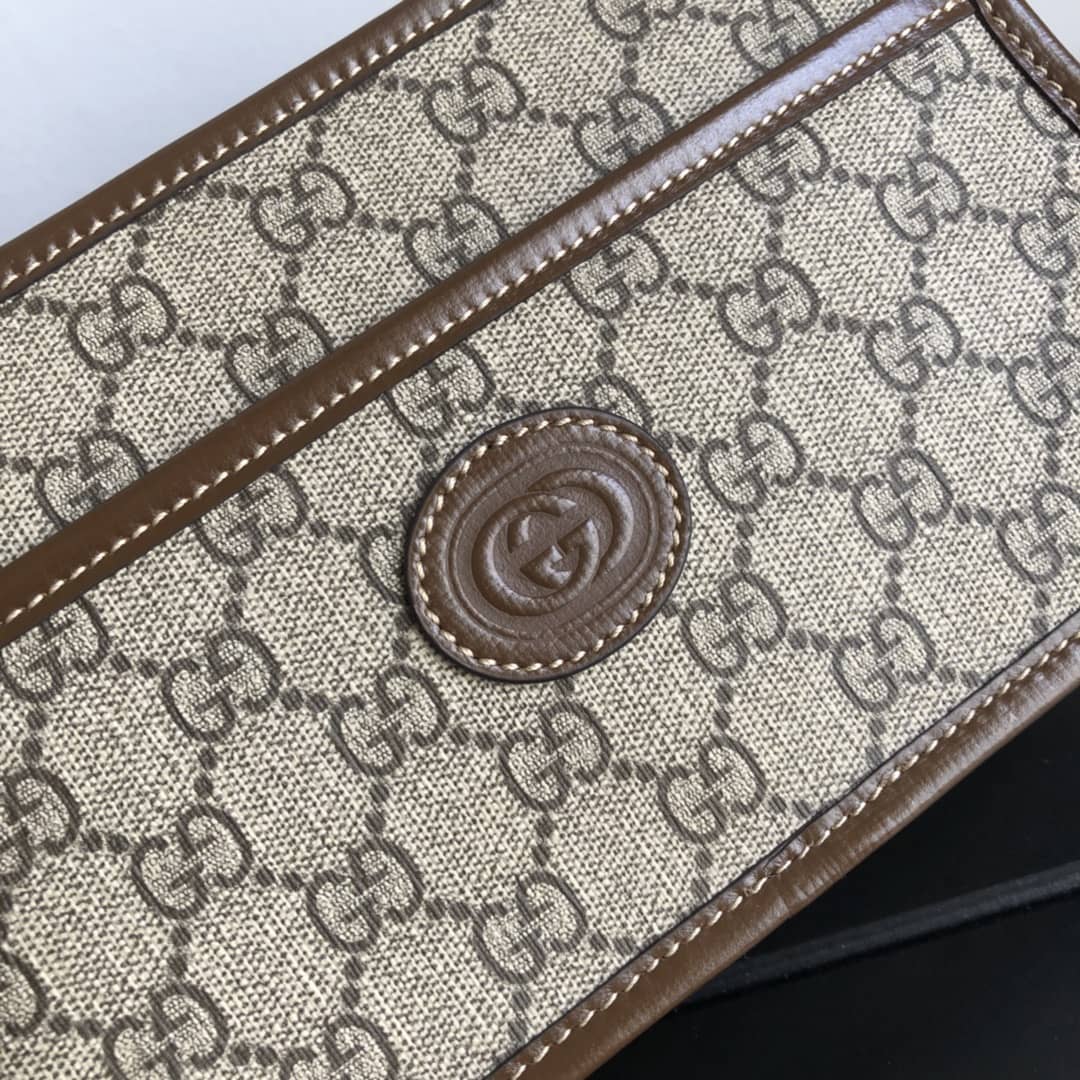 Gvc*1 Purse Dupes Mens GG Interlocking Travel Pouch625764