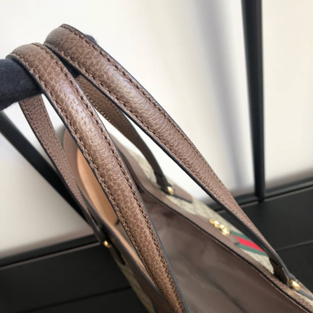 Gvc*1 Ophidia Leather Tote Replica Brown 631685