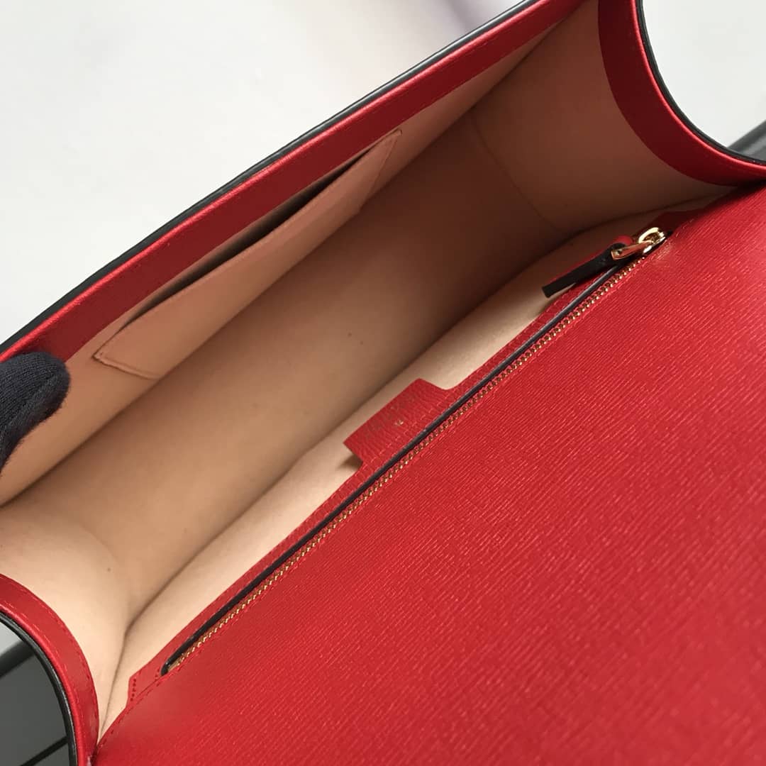 Gvc*1 Sylvie Small Leather Shoulder Bag Replica Red 524405