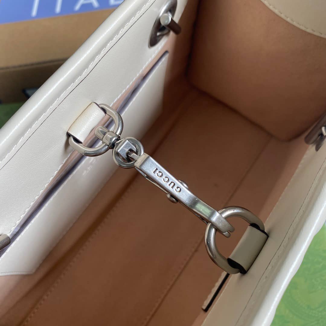 Gvc*1 GG Marmont Small Tote Bag Replica White 681483