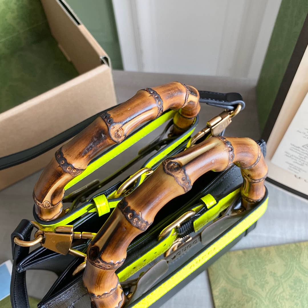 Gvc*1 Diana Mini Bamboo Tote Bag Replica Black 655661