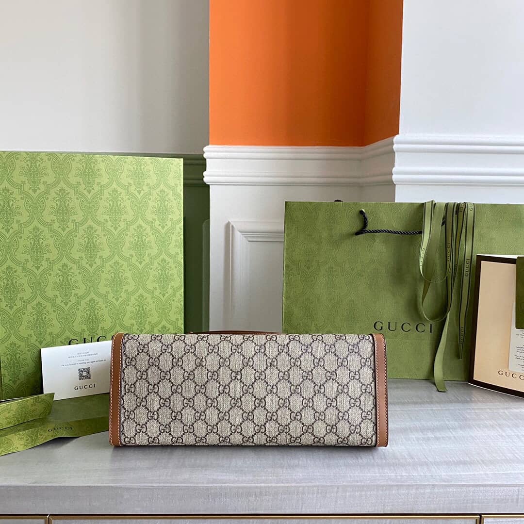 Gvc*1 Padlock Medium GG Svp*me Shoulder Bag Replica Gray Brown 479197