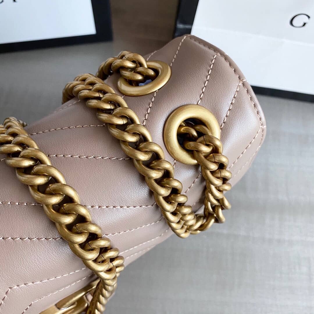 Gvc*1 GG Marmont Matelasse Shoulder Bag Replica Pink 443497