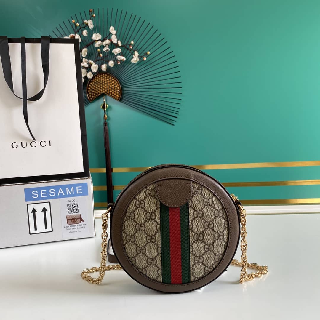Gvc*1 Ophidia Mini GG Round Shoulder Bag Replica 550618
