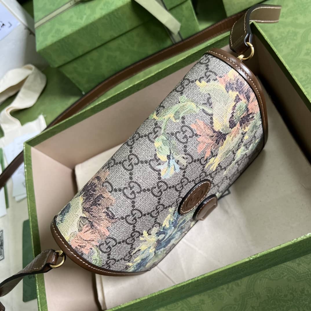 Gvc*1 Mini Shoulder Bag With Interlocking G Brown 671620 Replica