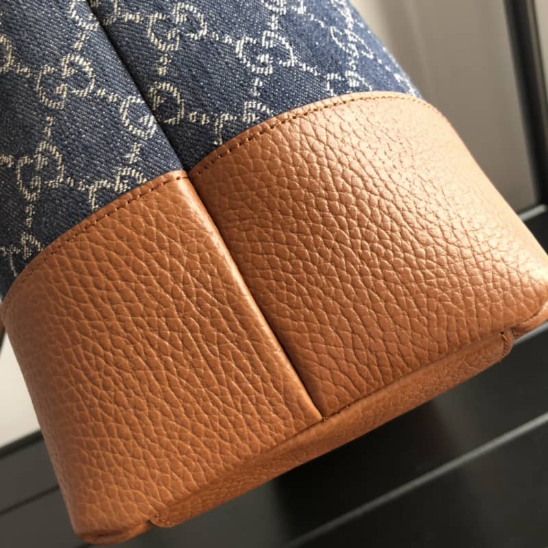 Gvc*1 Ophidia Leather Tote Replica Blue 631685