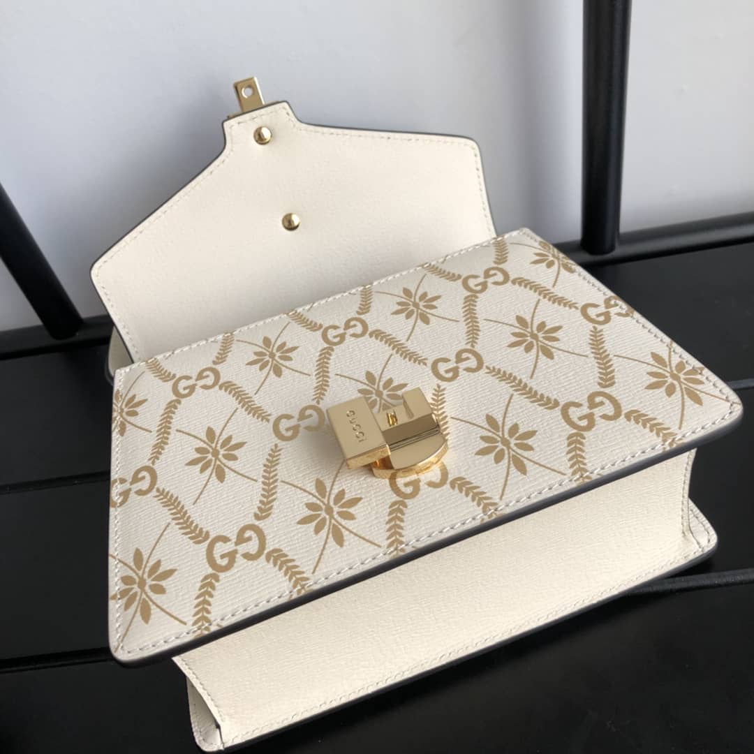 Gvc*1 Sylvie Leather Mini Shoulder Bag Replica White Beige 470270