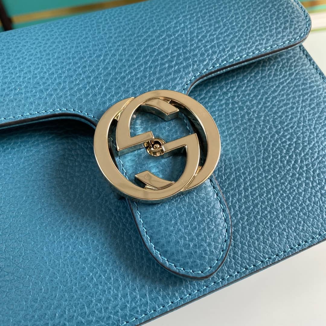 Gvc*1 Interlocking Leather Chain Crossbody Bag Replica 510304