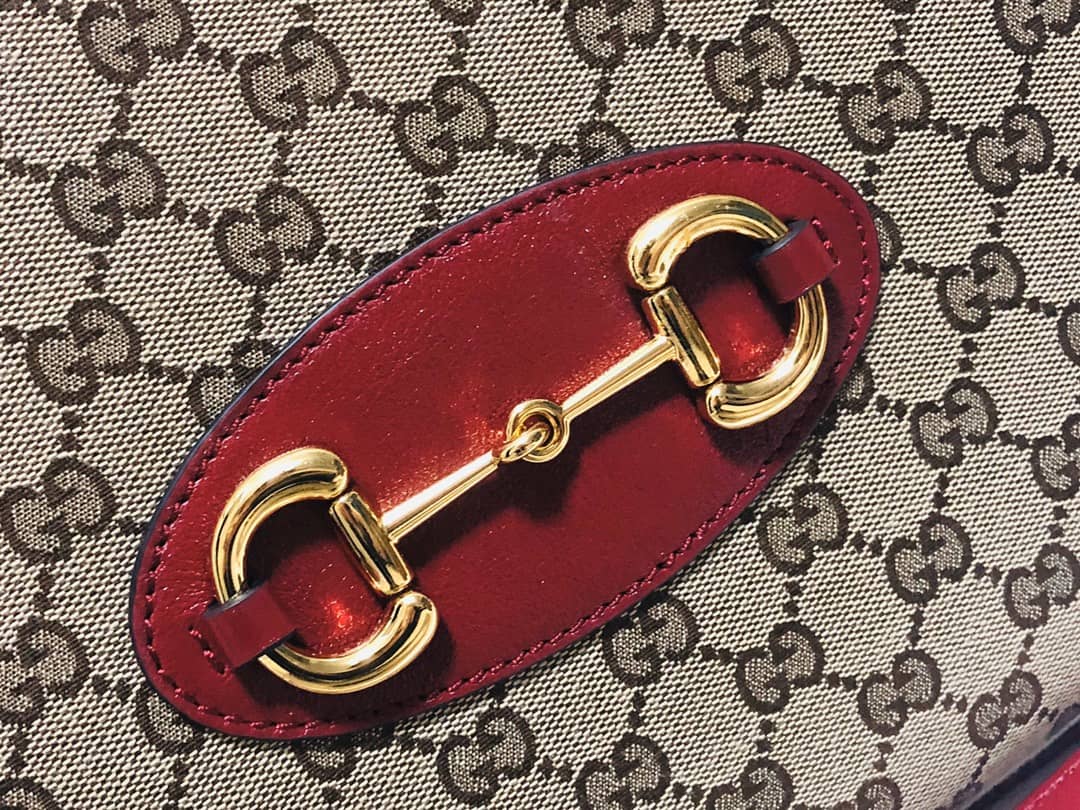 Gvc*1 Horsebit 1955 Leather Tote Replica Red 621144