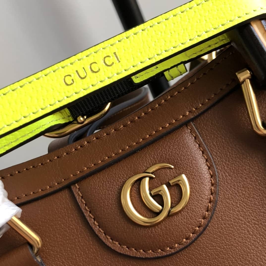 Gvc*1 Diana Mini Bamboo Tote Bag Replica Brown 655661