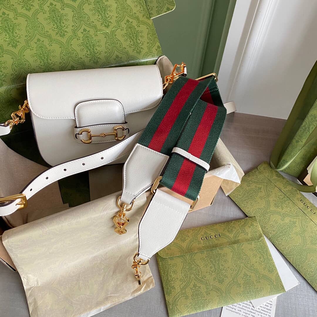 Gvc*1 Horsebit 1955 Mini Bag Replica White 658574