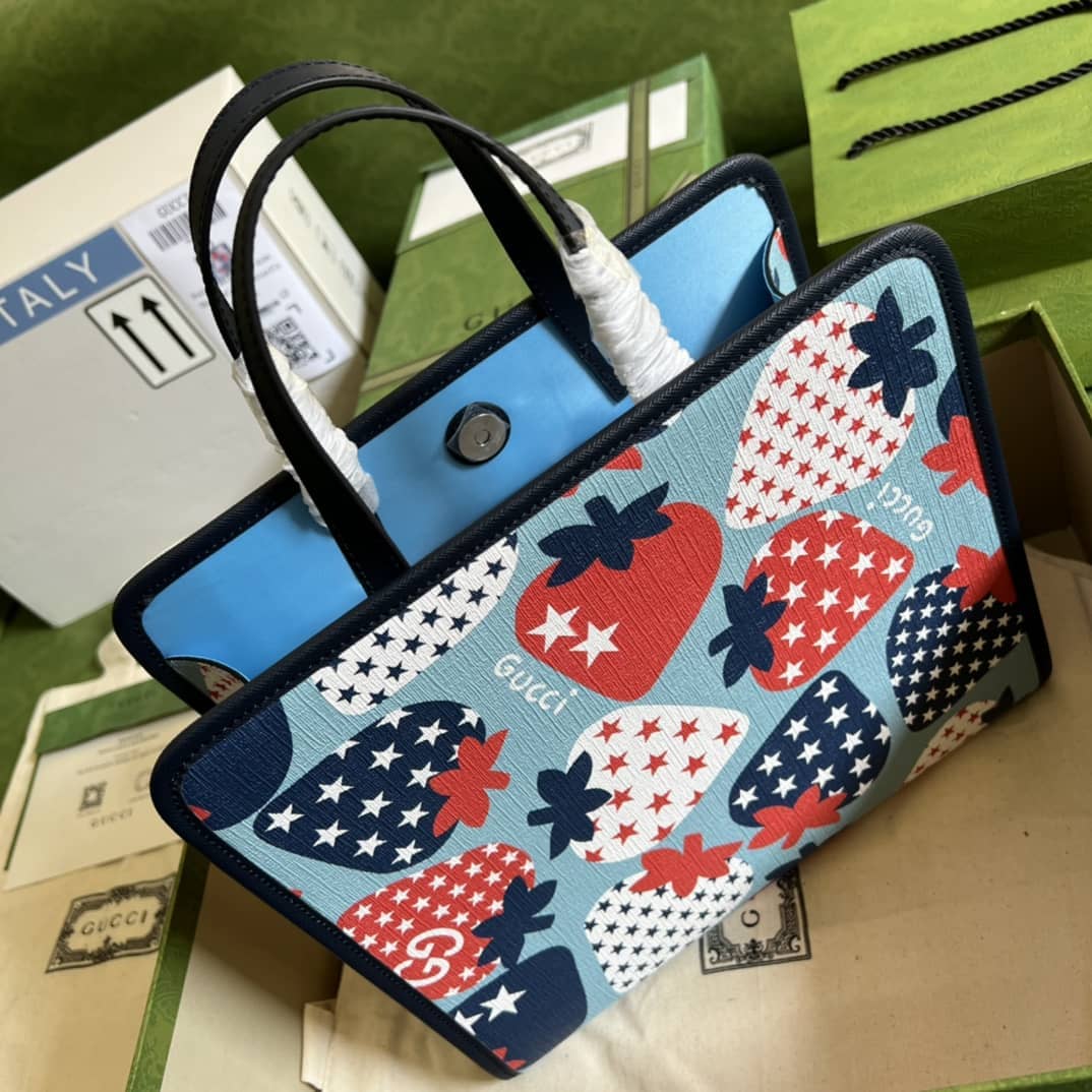 Gvc*1 Children Strawberry Print 605614 Replica Tote Bag