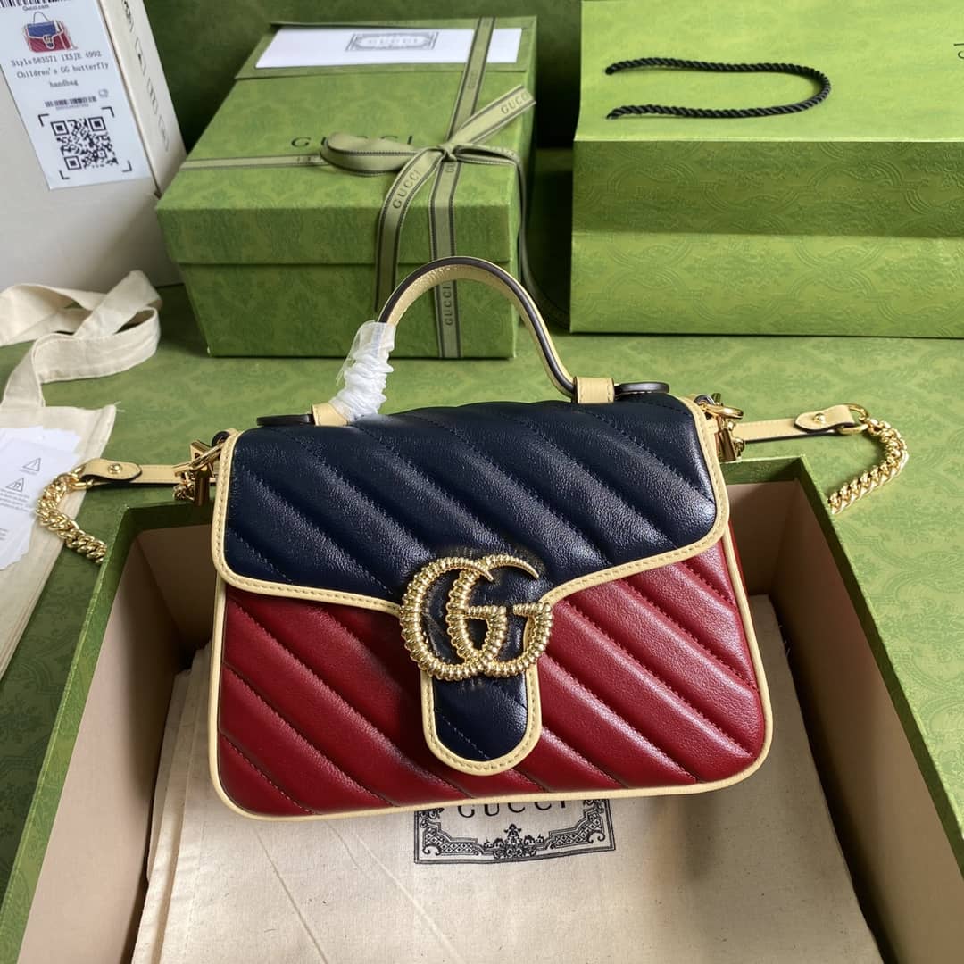 Gvc*1 Marmont GG Mini Top Handle Bag Replica 583571