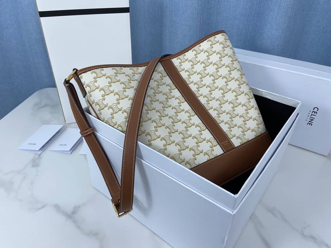 Ce1i*e Triomphe Bag Dupe Canvas Replica Bucket Bag