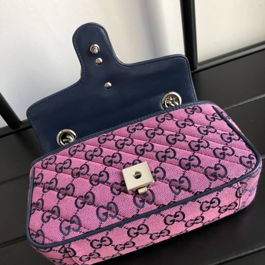 Gvc*1 GG Marmont Mini Matelasse Shoulder Bag Replica Pink 446744