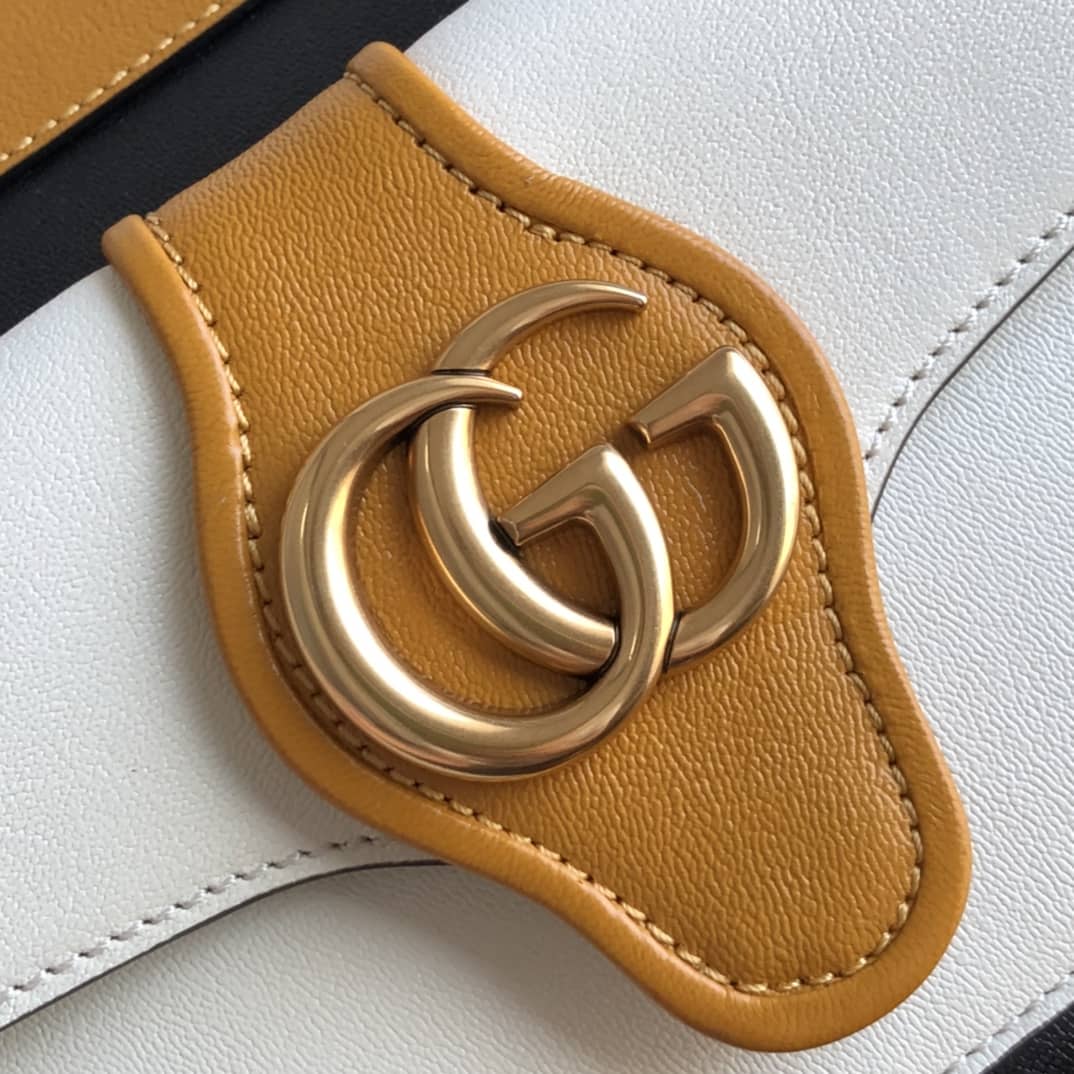 Gvc*1 Small Shoulder Bag With Double G Replica Yellow 648999