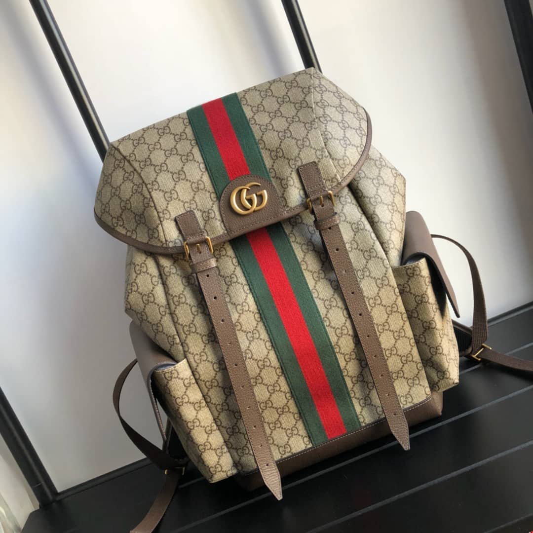Gvc*1 Ophidia GG Medium Svp*me Canvas Replica Backpack 598140