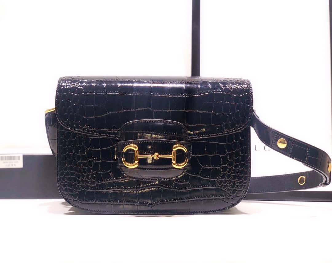 Gvc*1 Horsebit 1955 Shoulder Bag Replica Black 602204