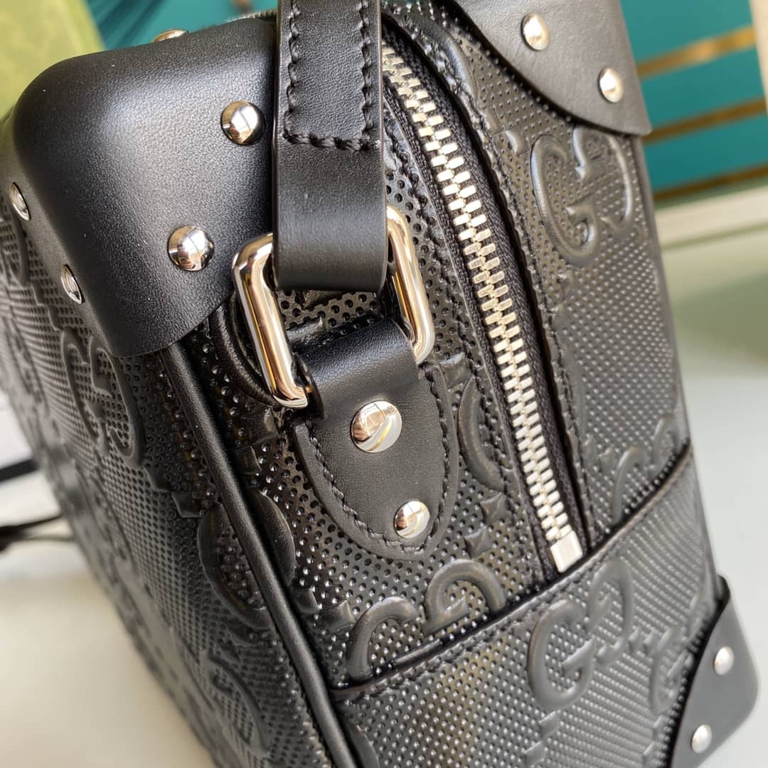 Gvc*1 Svp*me GG Leather Square Shoulder Bag Replica 626363