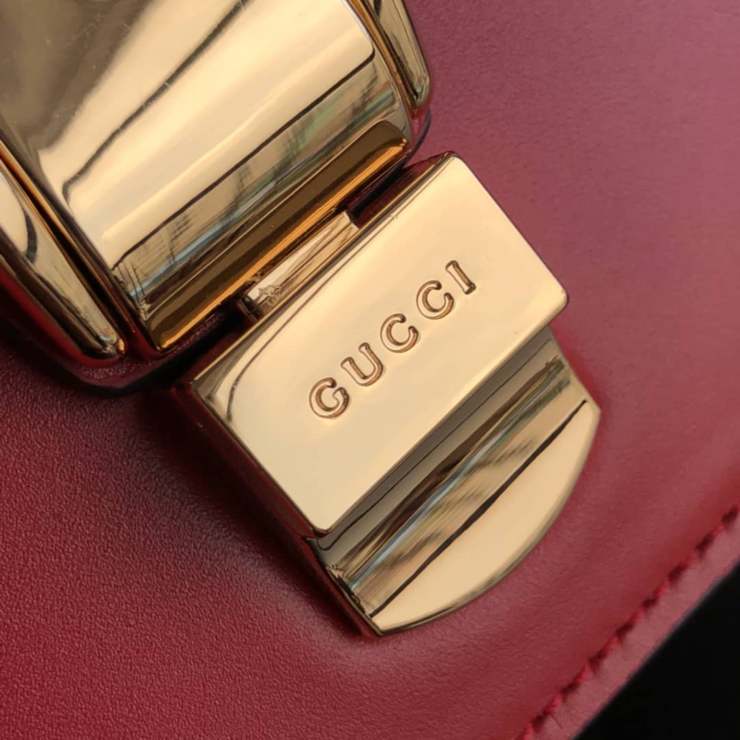 Gvc*1 Sylvie Leather Mini Chain Shoulder Bag Replica Red 431666