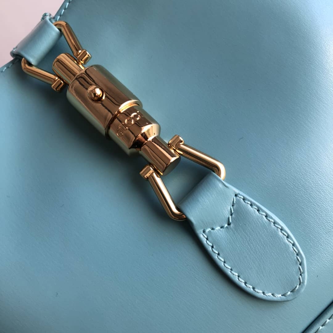 Gvc*1 GG Jackie 1961 Small Hobo Shoulder Bag Replica Blue 636709