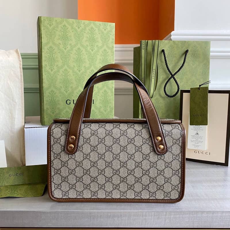 Gvc*1 Horsebit Bag Dupe 1955 Small Top Handle Replica Bag Brown 627323