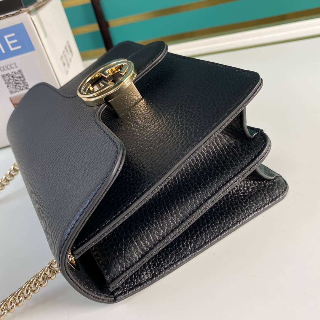 Gvc*1 Interlocking Leather Chain Crossbody Bag Replica 510304