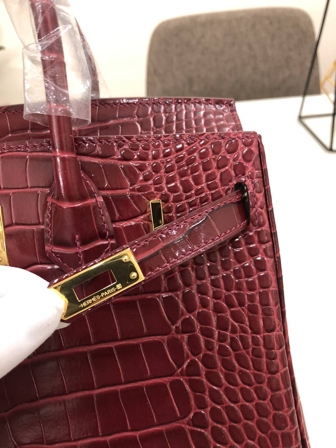 Best Replica H**me5 Birkin 25CM Crocodile Shiny Replica Bag(ColaReps)