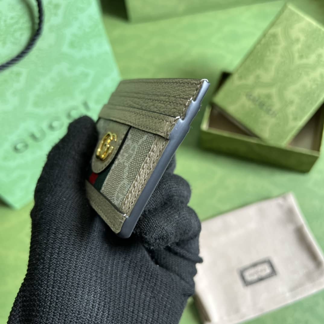 Gvc*1 GG Ophidia Card Case Svp*me Beige White 523159 Replica Wallet