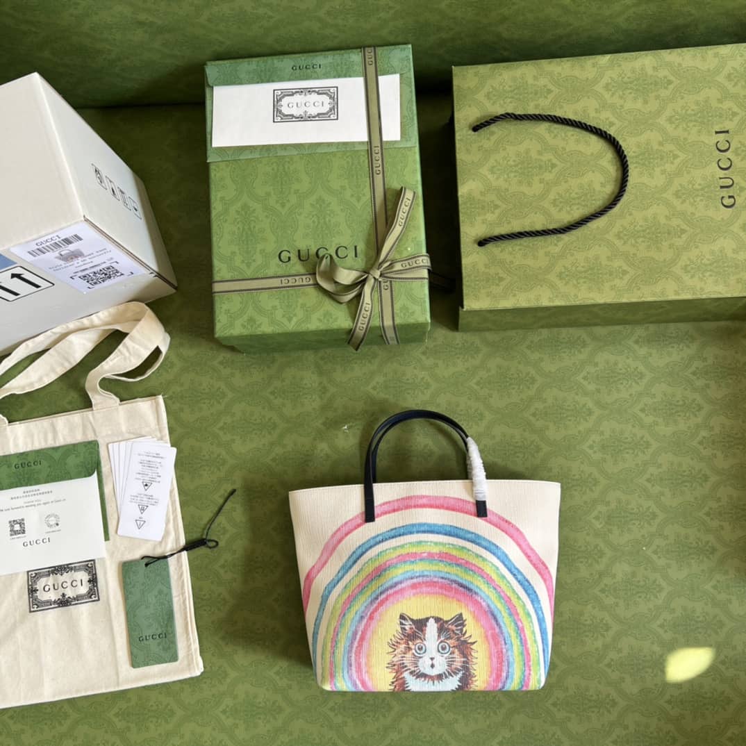 Gvc*1 Children Tote Cat Print 410812 Replica Bag