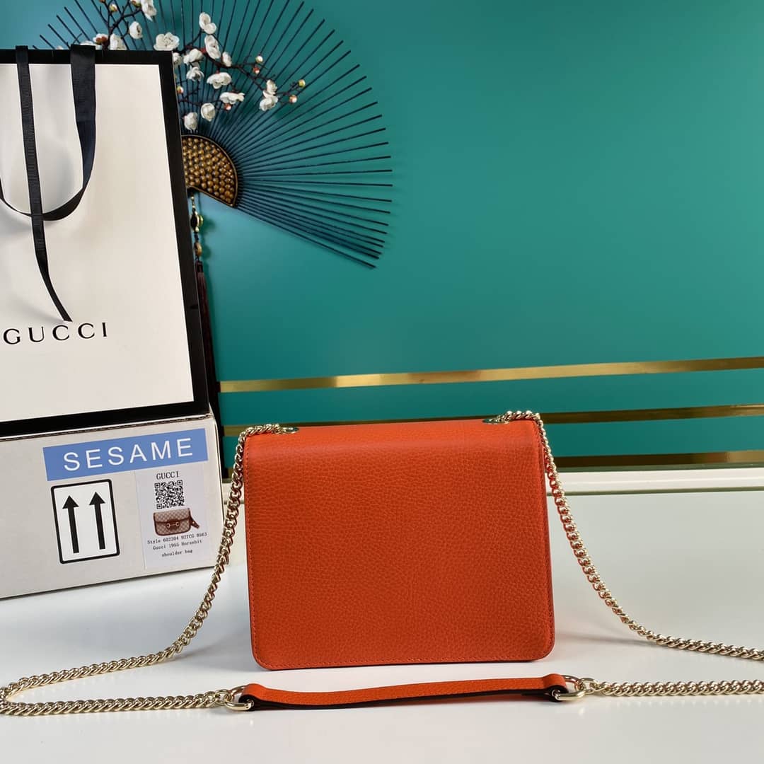 Gvc*1 Interlocking Leather Chain Crossbody Bag Replica 510304