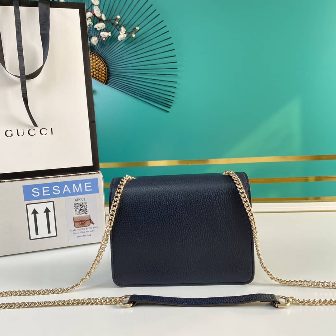 Gvc*1 Interlocking Leather Chain Crossbody Bag Replica 510304