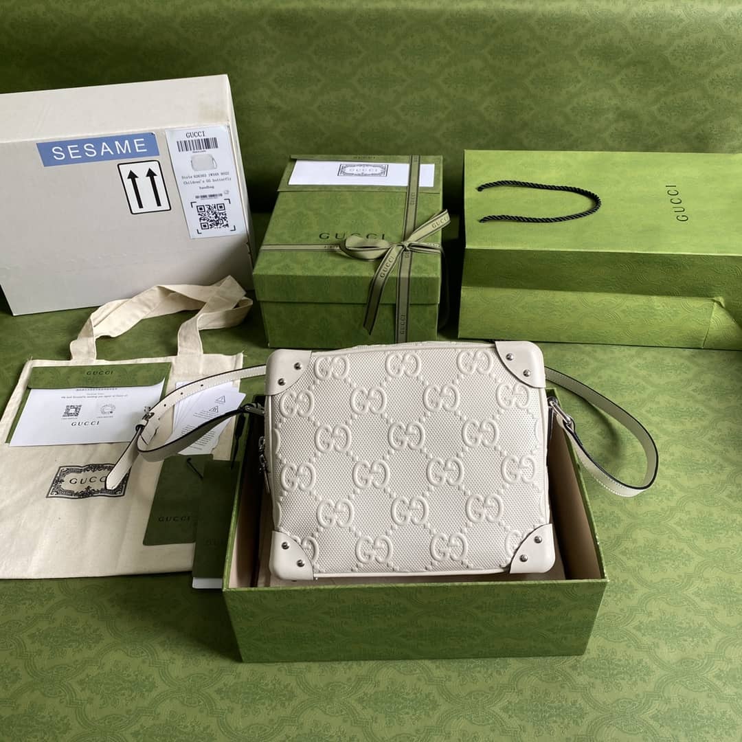Gvc*1 Svp*me GG Leather Square Shoulder Bag Replica 626363