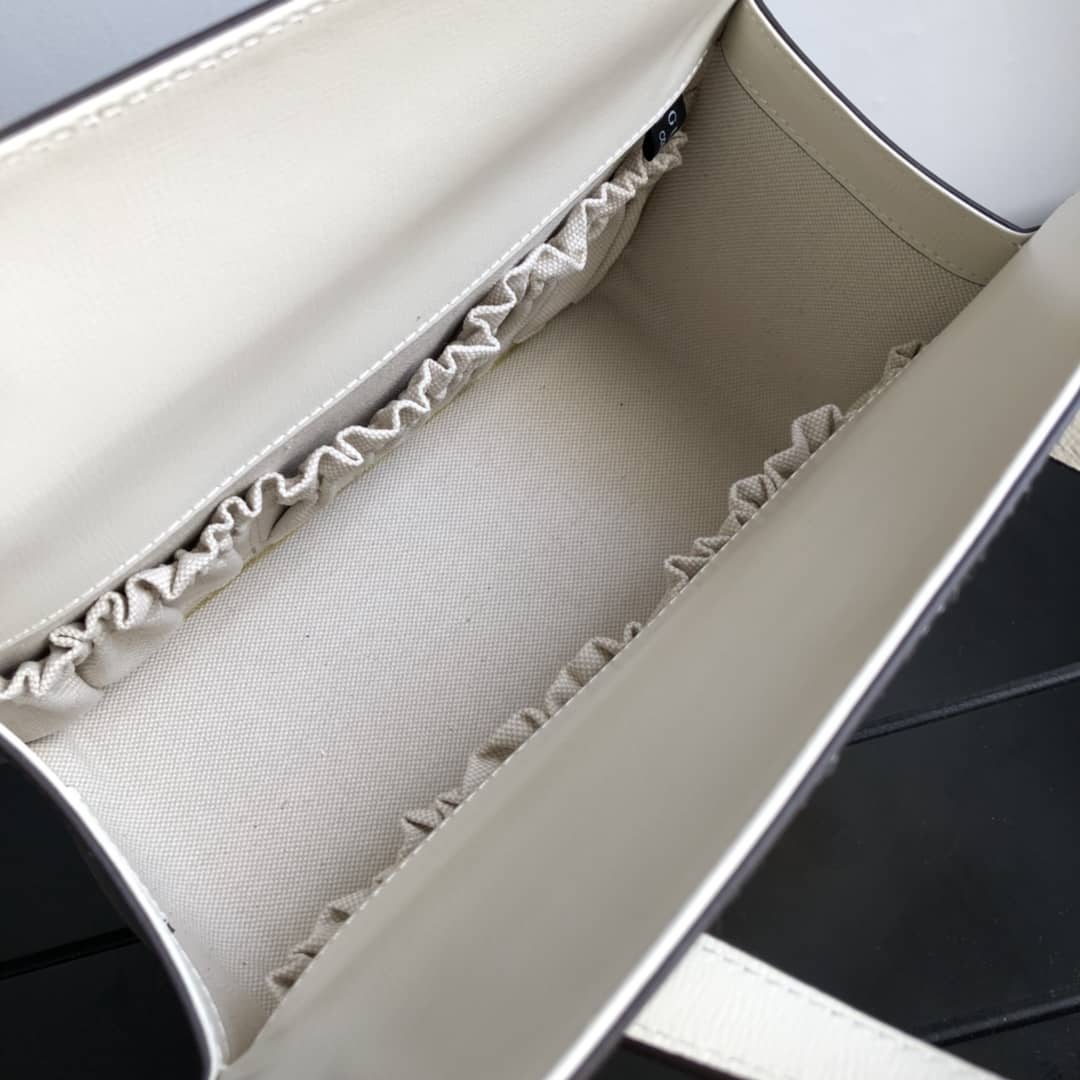 Gvc*1 Horsebit Bag Dupe 1955 Small Top Handle Replica Bag White 627323