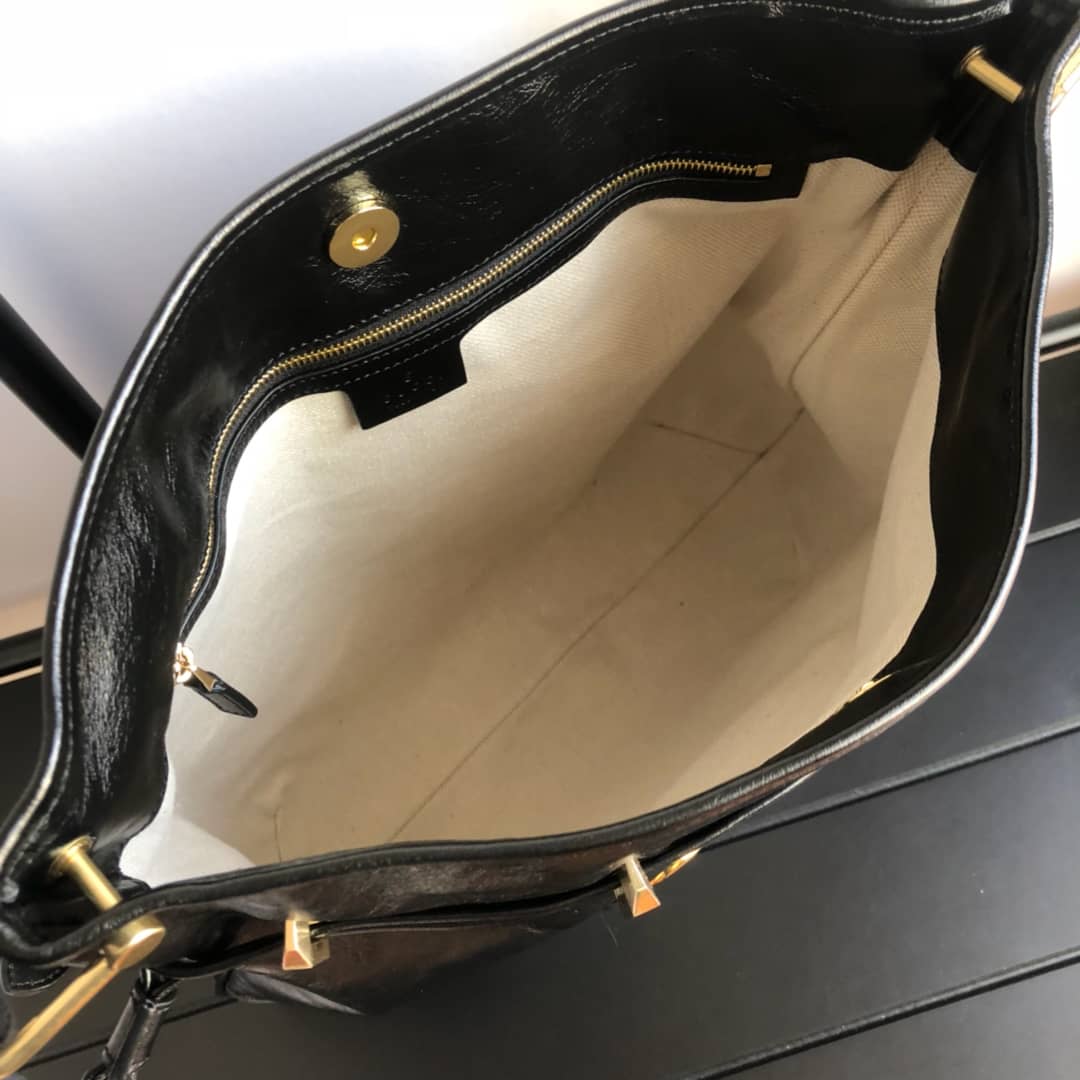 Gvc*1 1955 Horsebit Messenger Bag Replica Black 602089