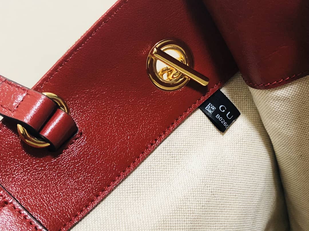 Gvc*1 Horsebit 1955 Leather Tote Replica Red 621144