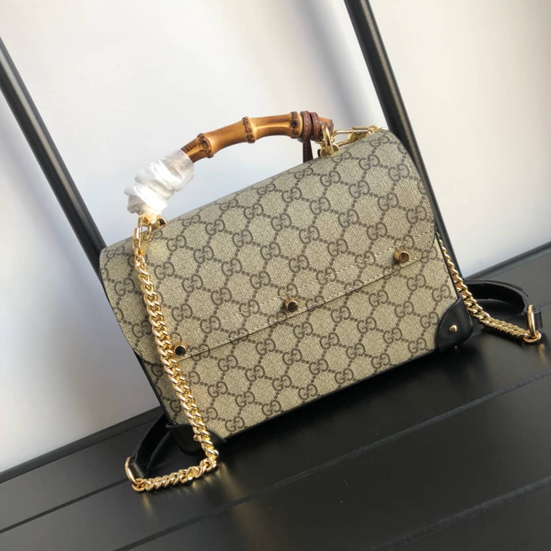 Gvc*1 Padlock GG Small Bamboo Shoulder Bag Replica Brown 603221