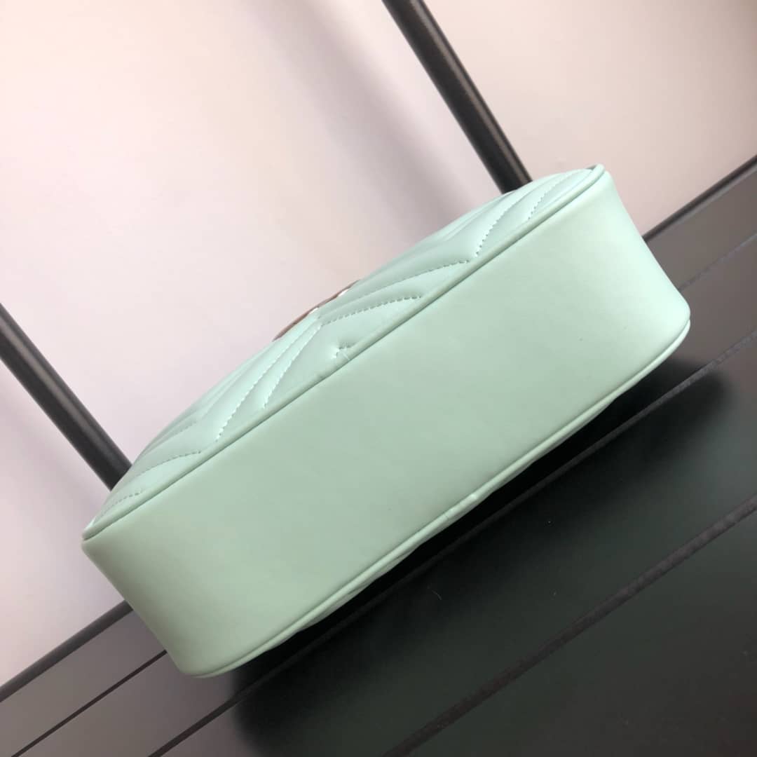 Gvc*1 Handbag Dupes GG Marmont Small Shoulder Handbag Camera Bag Replica Green 447632